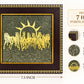 7 HORSE NATURAL PYRITE DUST FRAME